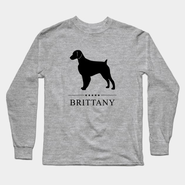 Brittany Black Silhouette Long Sleeve T-Shirt by millersye